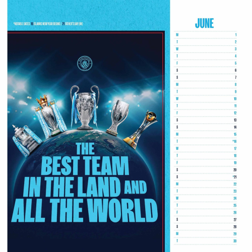 Stolní kalendář Manchester City FC 2026