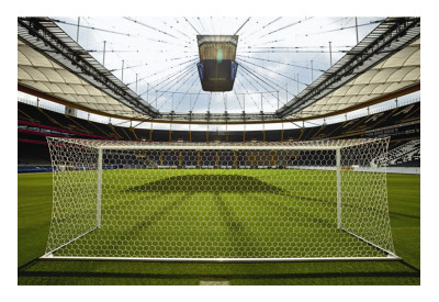 Fotbalová síť 7,5x2,5x2,0x2,0m, hexagonální oka, jednobarevná